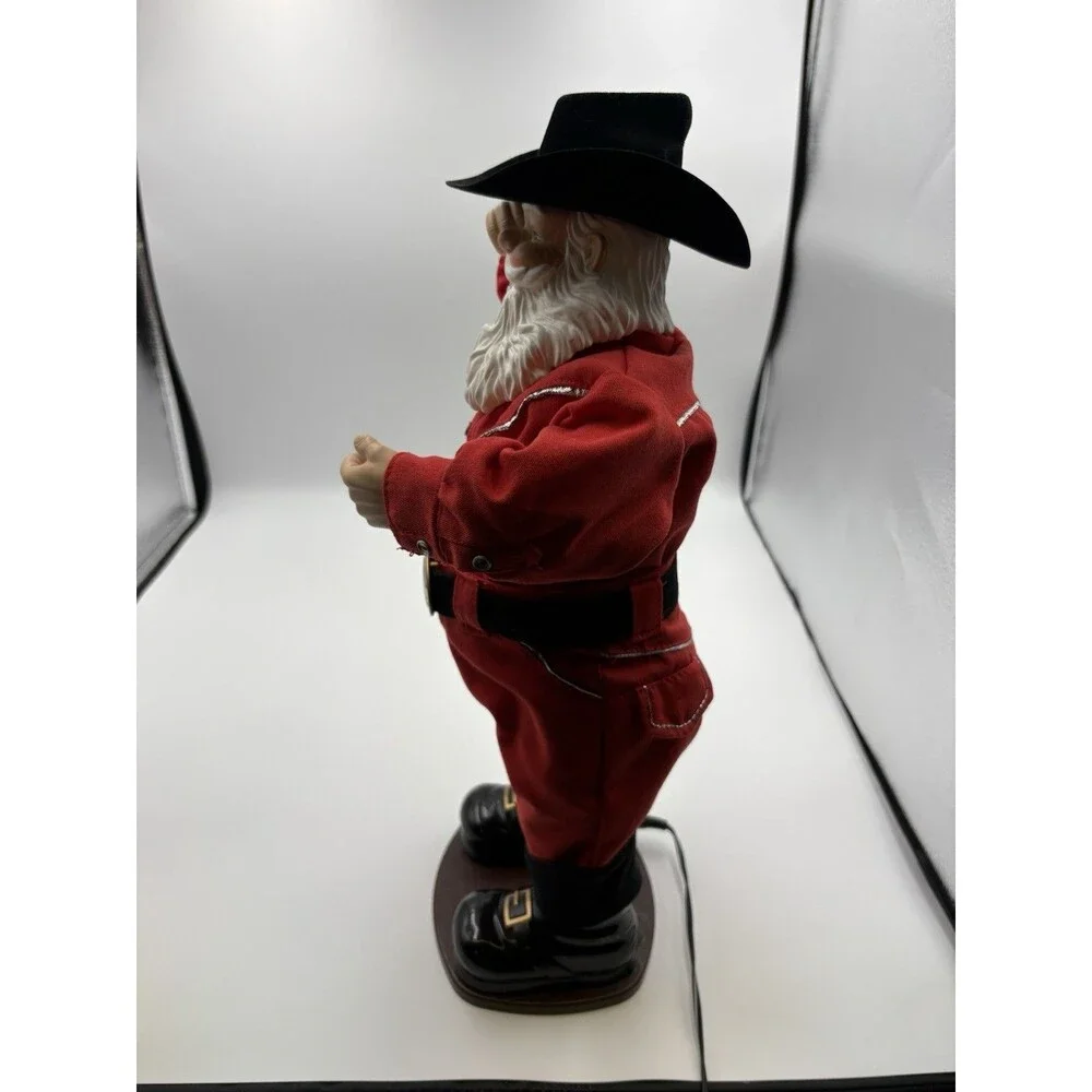 Holly Jolly Rock Santa Animated Dancing Cowboy Alan Jackson 1999 | TESTED WORKS